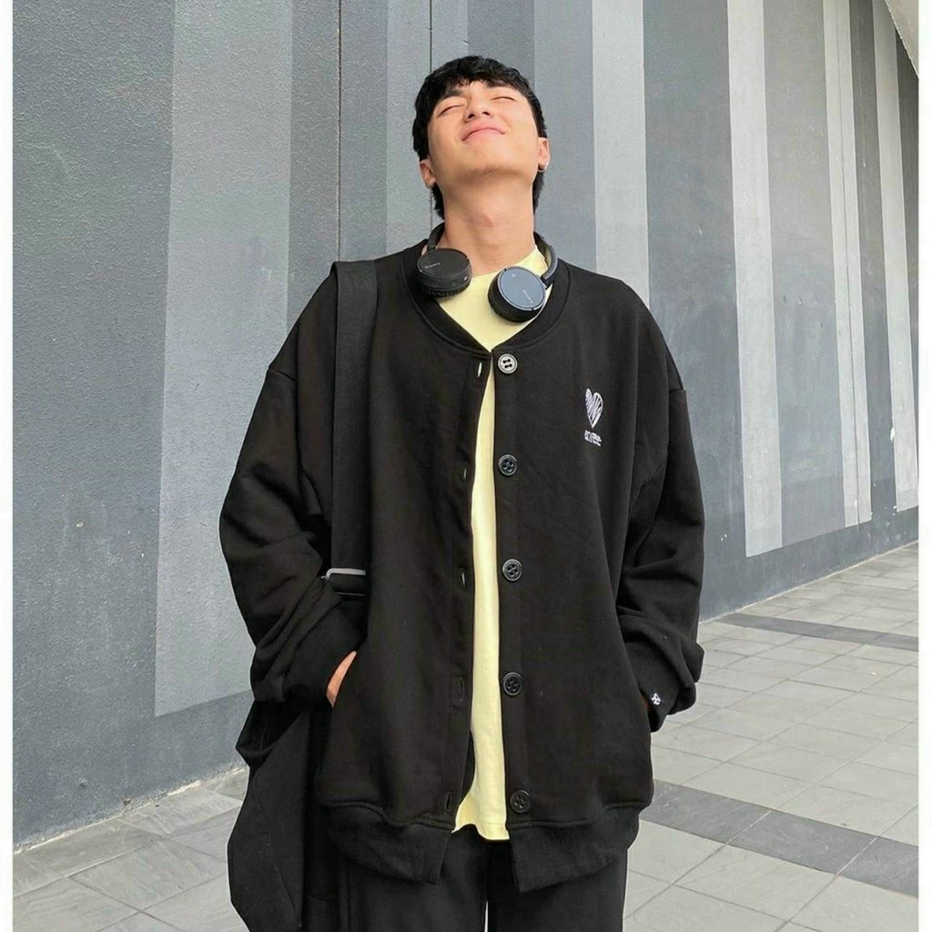 Áo khoác cadigan in hình tim Unisex vải thun nỉ ngoại mềm mịn, dễ mặc dễ phối đồ | BigBuy360 - bigbuy360.vn