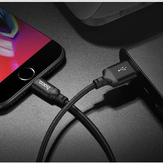 Cáp Sạc dài 2m Hoco X14 cổng Lightning & Micro Usb