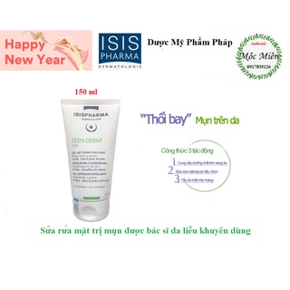 Gel Rửa Mặt Giảm Nhờn, Trị Mụn Isis Pharma Teen Derm Gel  150ml