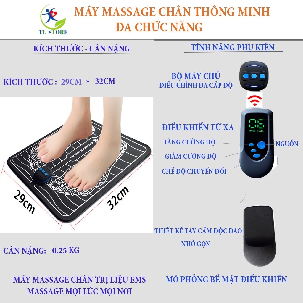 Thảm massage chân giúp thon gọn bắp chân, đánh bay nhức mỏi chân bằng công nghệ xung điện EMS