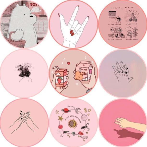 Giá đỡ điện thoại pop iring chủ đề màu hồng
