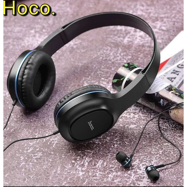 Tai nghe chụp tai cao cấp Hoco W24, kèm dây 3.5 mm (hàng chính hãng, Bh 1 năm)
