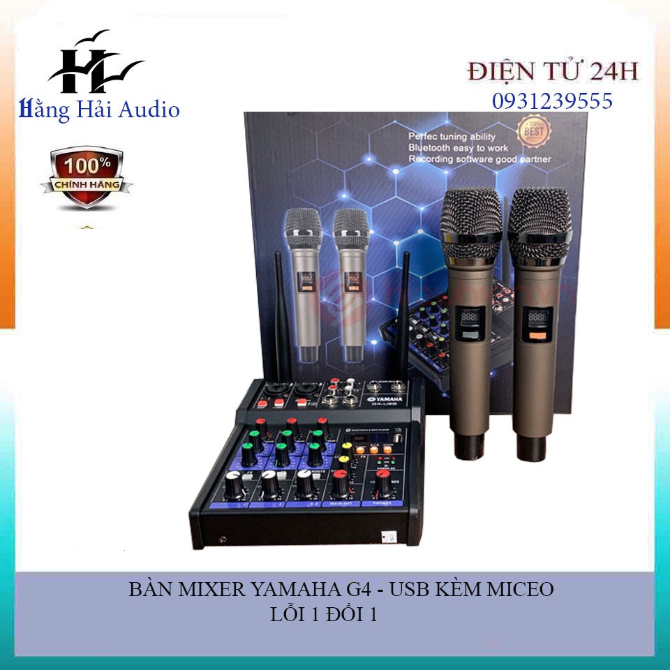 Bàn Mixer YAMAHA G4 - USB kèm 2 micro ( CÓ BLUETOOTH )