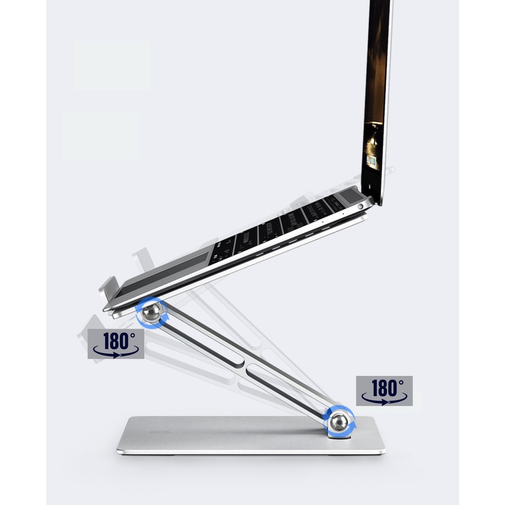 Giá Đỡ Laptop Gấp Gọn, Đế Đỡ Macbook Chống Mỏi Cổ, Stand Nhôm Untrabook, Ipad Hỗ Trợ Tản Nhiệt