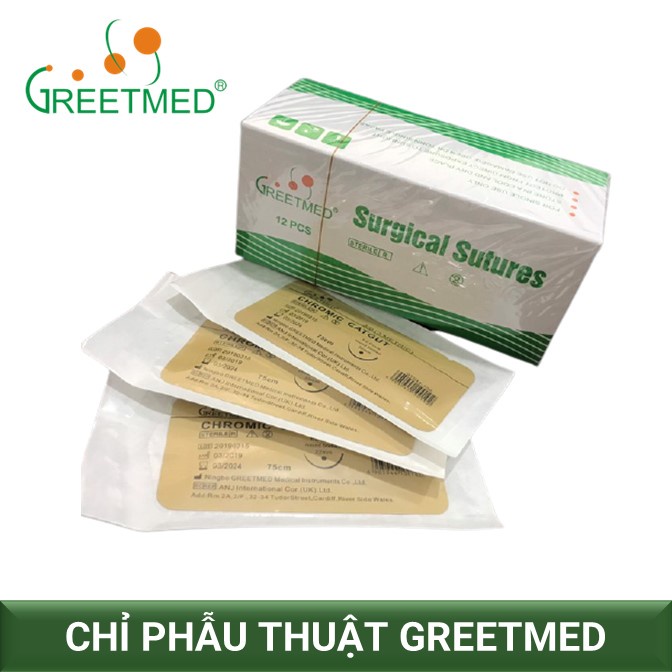 Chỉ phẫu thuật Chromic Catgut 3/0 Greetmed