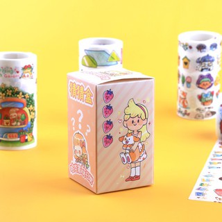 Hộp sticker siêu dễ thương dạng cuộn trang trí sổ tiện lợi