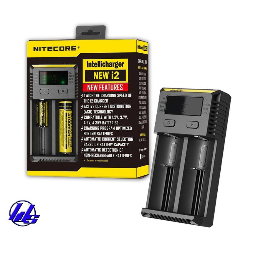 COMBO 2 PIN SẠC ĐẠI D ANSMANN 5000MAH + BỘ SẠC PIN NITECORE NEW I2