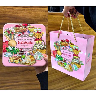 Hộp Thiếc Đựng Bánh Quy , Cookies(Gồm Hộp + Túi)