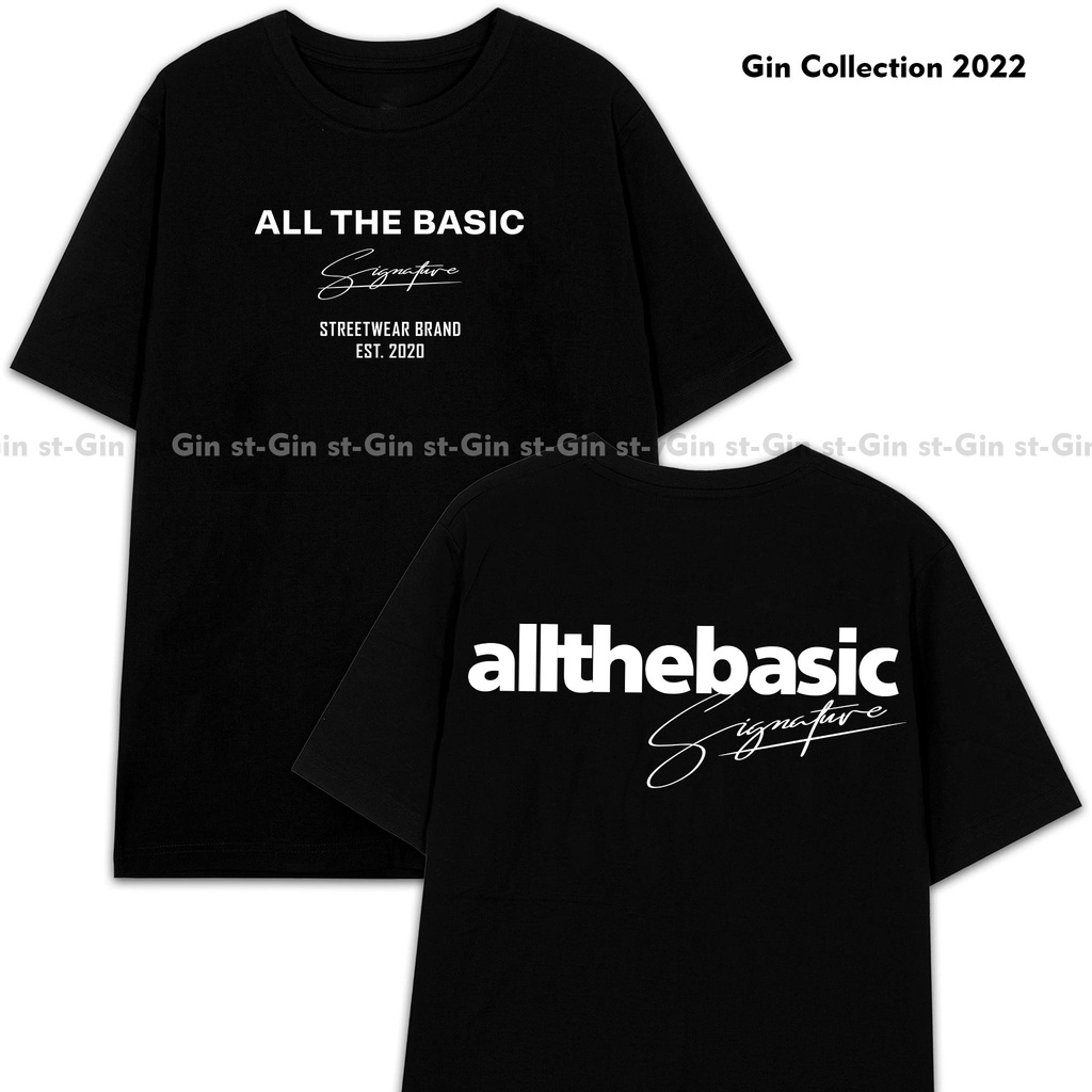 Áo thun all the bas.ic, vải cotton xịn, unisex, đen và wash