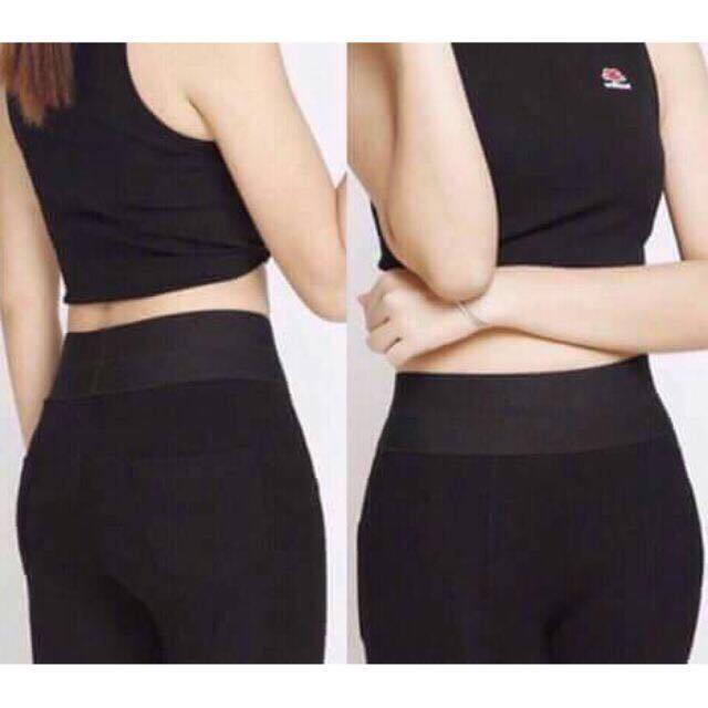 Quần legging cạp cao gân trước | WebRaoVat - webraovat.net.vn