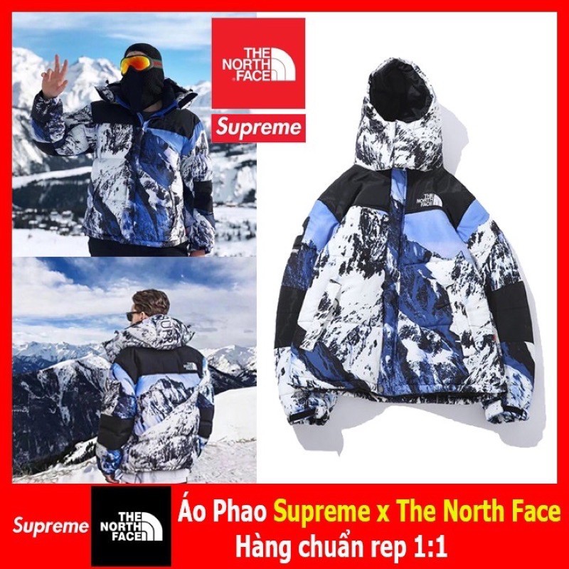 nam trẻ Áo Phao TNF x Supreme Moutain