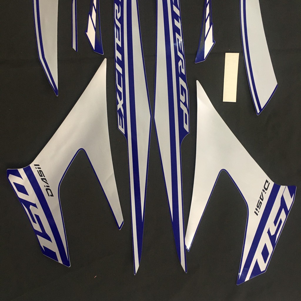 [THAY THẾ VÀ NÂNG CẤP XE] TRỌN BỘ TEM 3 LỚP DÁN DÀN ÁO XE EXCITER ĐỜI 2017 GP, TEM NHƯ ZIN THEO XE