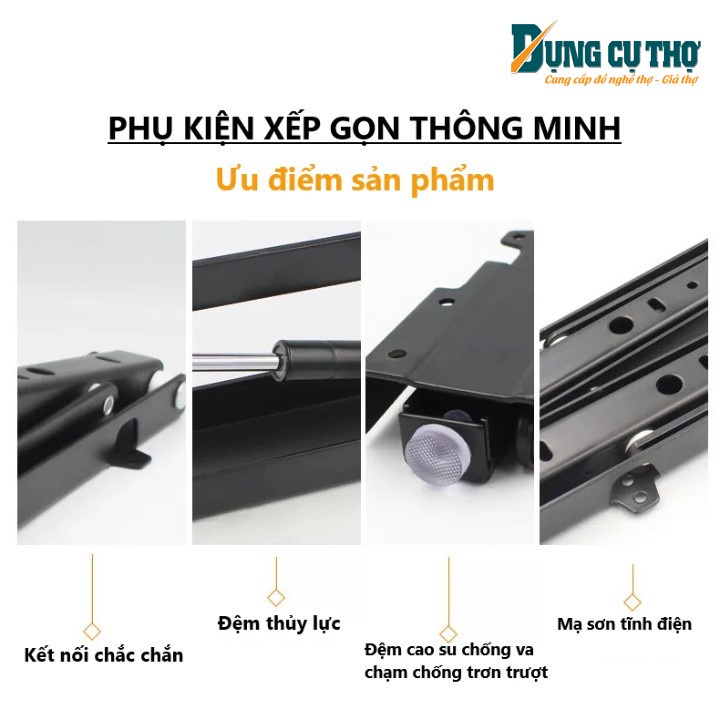 PHỤ KIỆN GHẾ XẾP TƯỜNG THÔNG MINH  dễ dàng gập duỗi sản phẩm , cơ động , bản lề chân bàn