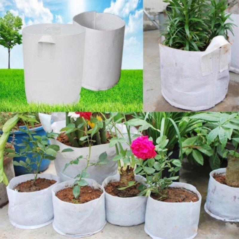 New Fashion Round Fabric Pots Plant Pouch Root Container Grow Bag Aeration Container