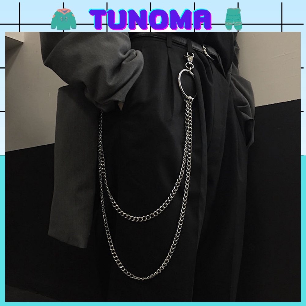 Dây chuyền chain Tunoma dây chuyền xich đeo quần unisex phong cách Hàn quốc DX01