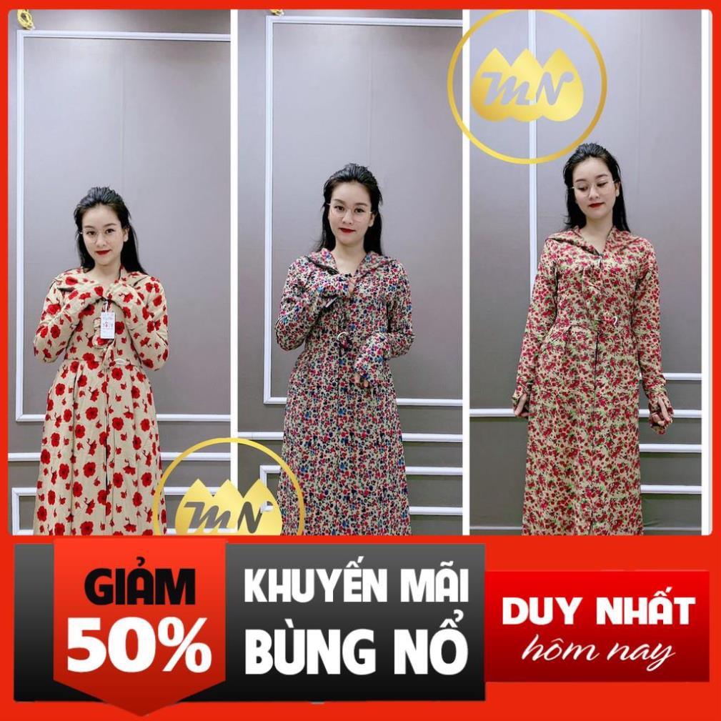 Áo chống nắng toàn thân nữ vải lanh_vải Jean 2 lớp, 3 lớp dài kín chân - Ao chong nang nu toan than 