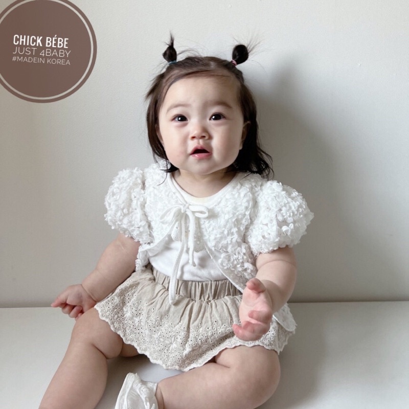 Áo khoác hoa Aurora tiểu thư Anne made in korea cho bé gái từ 6kg