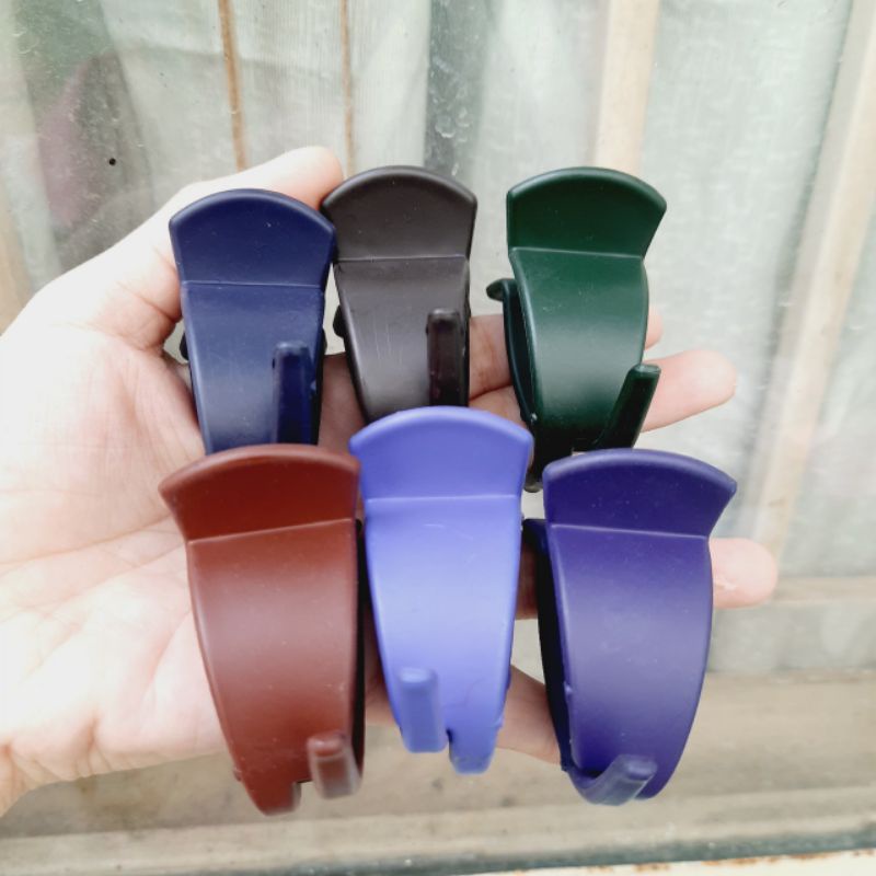 Kẹp tóc 2 răng màu tối loại nhám
