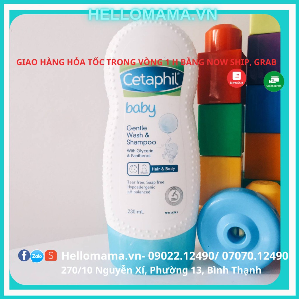 Sữa tắm và gội Cetaphil Baby nhẹ dịu chăm sóc và bảo vệ làn da bé