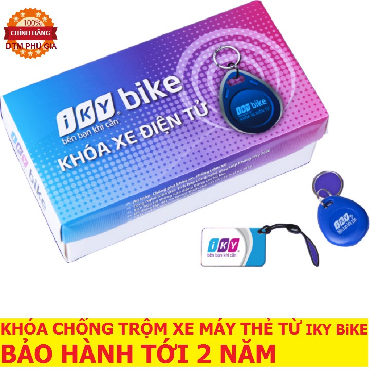 ㍿ Khóa Chống Trộm Xe Máy, Khoá Thẻ Từ Thông Minh iky bike
