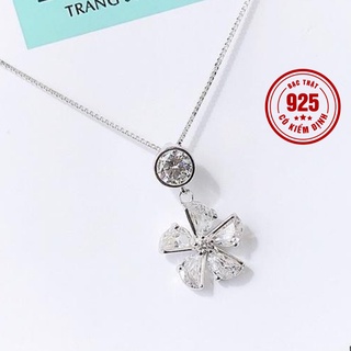 Dây chuyền bạc nữ - Dây chuyền bạc nữ hình hoa Big Flower lấp lánh