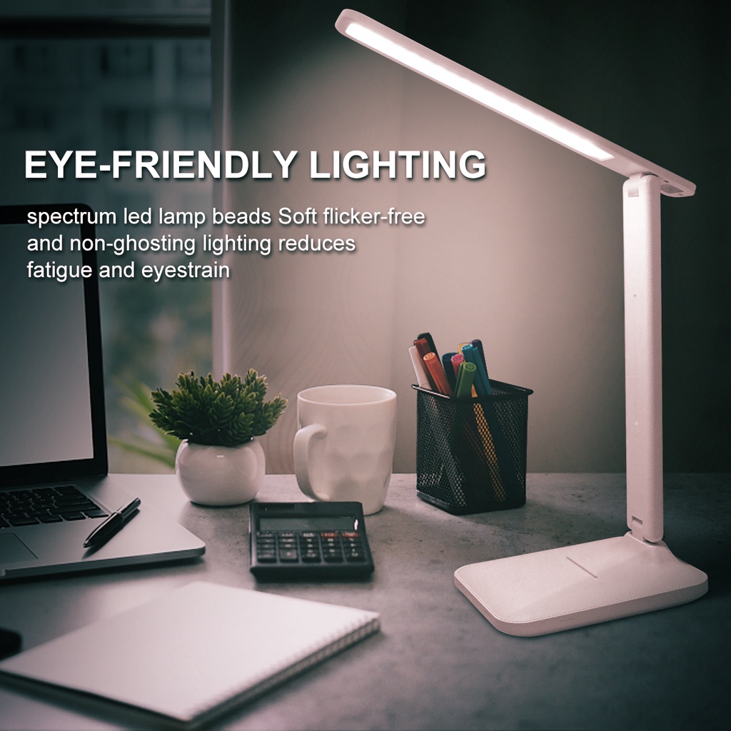 Đèn led chống cận có thể sạc lại cảm ứng tích điện gập 2 chỗ cho học sinh/ nhân viên