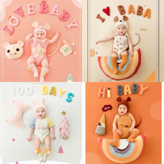 [ODER] Set phụ kiện chụp ảnh cho bé MS284 inbox mẫu