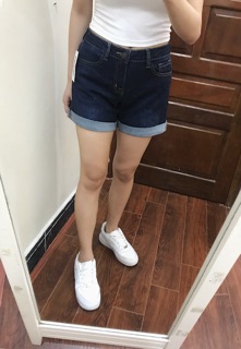 Short jean gập gấu