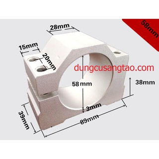 Bát giữ motor CNC 58mm / Gá spindle 58mm / Bát cố định động cơ 58mm
