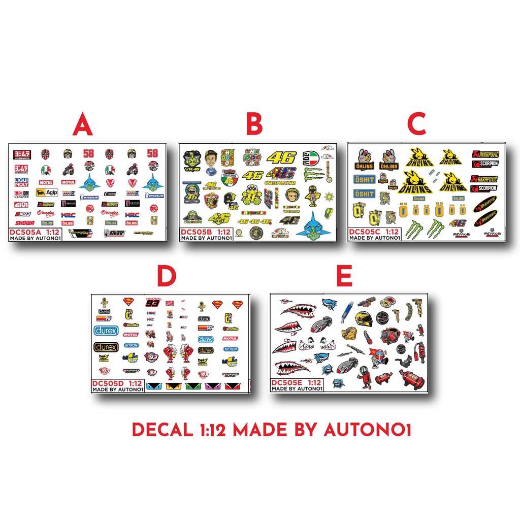 Decal nước tem free style pikachu- Dur.ex -  Ohli.ns - Tem độ trang trí xe 1:12 Autono1 DC505