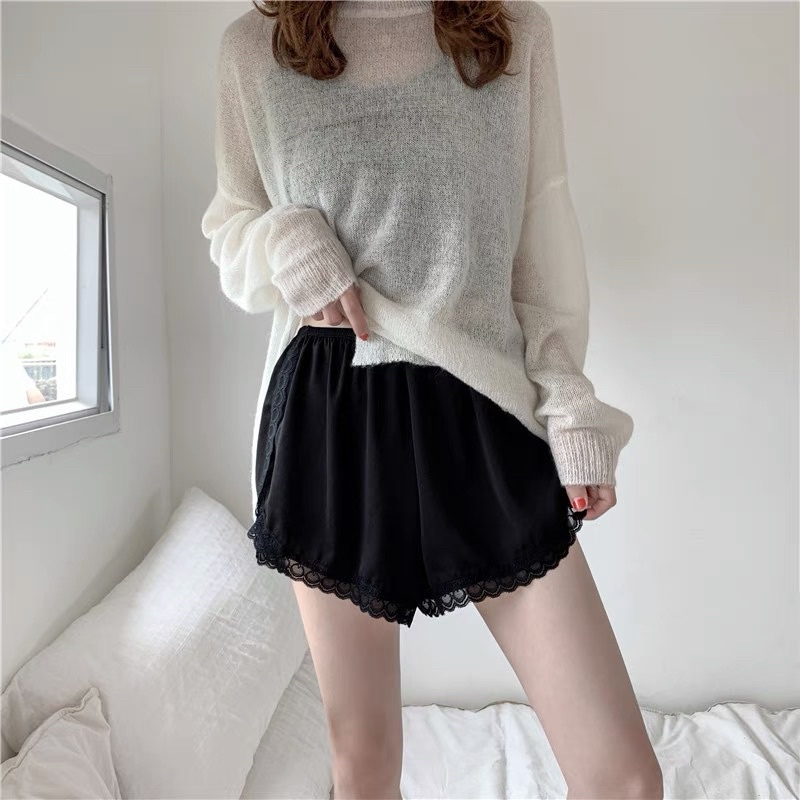 Quần ngủ lụa pha ren mềm mại cao cấp sexy êm ái Nacy