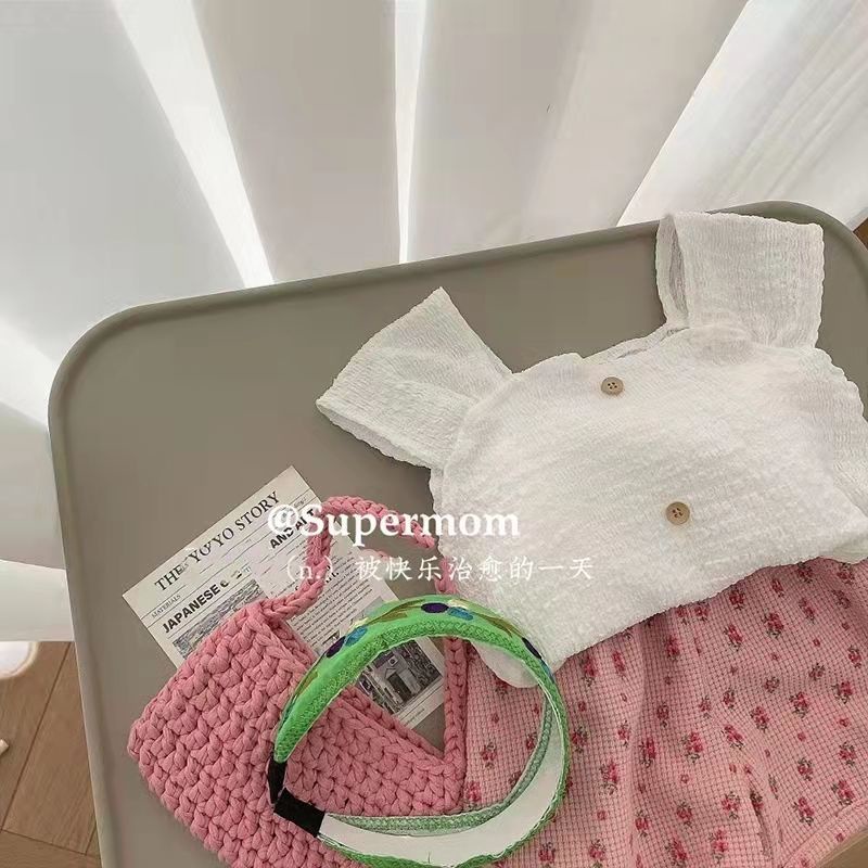 Bộ Đồ Hai Mảnh Áo Hai Dây Và Quần Ngắn In Hình Hoa Phong Cách Hàn Quốc Dành Cho Bé Gái Thời Trang Mùa Hè Hàng Mới 2022