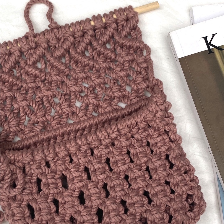 Macrame - Túi Đựng Macrame DIY Trang Trí Góc Học Tập/ Phòng Ngủ/ Phụ Kiện Chụp Ảnh