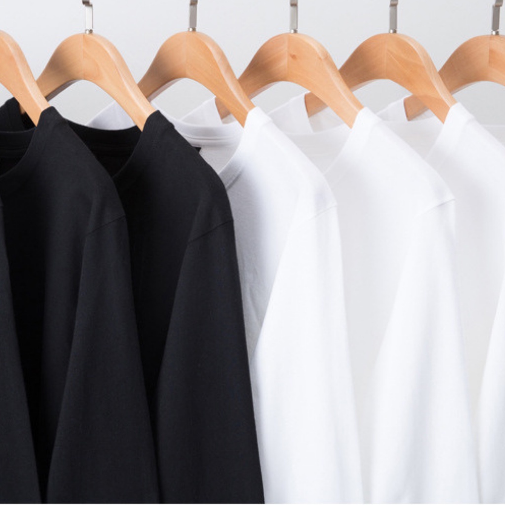 Áo nam form rộng dài tay, kiểu unisex chất vải thun cotton co giãn 4 chiều áo, áo ấm mùa thu đông 2 màu trắng đen-JBT02