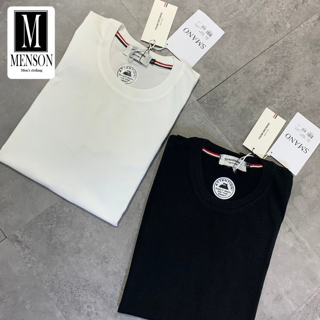 ⭐️SIÊU PHẨM⭐️Áo Phông Nam THOM Cổ Tròn Kẻ Sọc Ngang Ở Tay Áo - Áo Thun Nam chất mát ngắn tay cao cấp MENSON M6016 | BigBuy360 - bigbuy360.vn