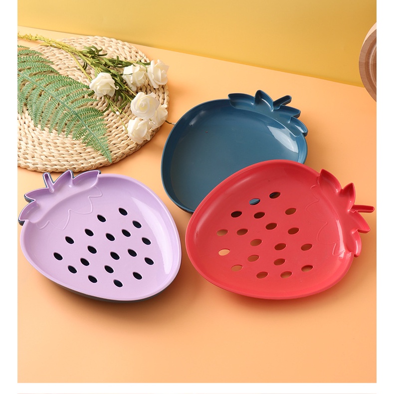 Đĩa Đựng Trái Cây Hai Tầng Bằng Nhựa Sáng Tạo