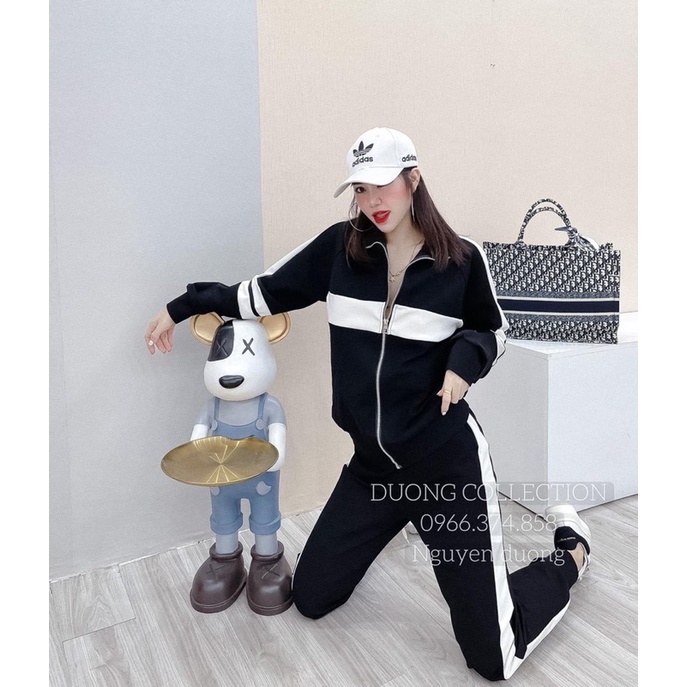Bộ Nữ Thể Thao Áo Khoác Mix Quần Dài Cá Tính Có Ảnh Thật Kèm Video