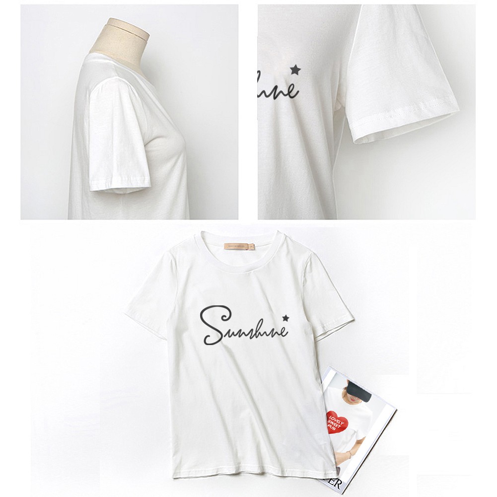 Áo Thun Cotton Ngắn Tay Thoải Mái Thời Trang Mùa Hè Cho Nữ