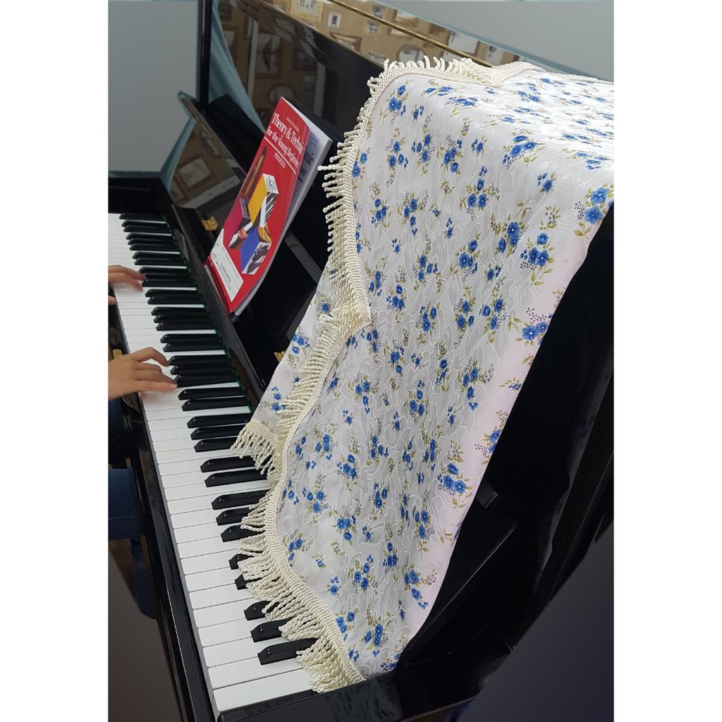NEW ARRIVAL !Sản phẩm phủ đàn piano họa tiết thiên nhiên nhẹ nhàng, trong sáng, chất lượng vải cực đẹp