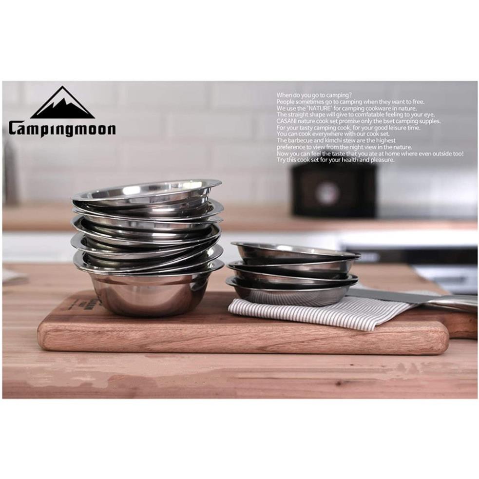 Bộ nồi cao cấp 6 món Campingmoon MC-210 phù hợp cắm trại dã ngoại Campoutvn A411