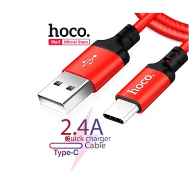 Cáp Sạc Hoco X14/X89 Type-C hỗ trợ sạc nhanh QC. 3.0A cho dòng điện áp ổn định DC 5V-2.4A dài 1M/2M