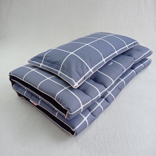 Bộ nệm gối văn phòng, COMBO nệm gối topper mỏng trải sàn cho 1 người,Nệm sinh viên,bán trú Nệm 75x180cm, Gối 30x50cm
