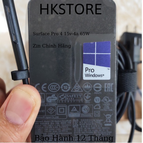 [Sạc Zin] Sạc Surface Pro 4 5 6 7 15V-4A 65W Microsoft Hub ProPlus Studio Laptop Go Book | BigBuy360 - bigbuy360.vn