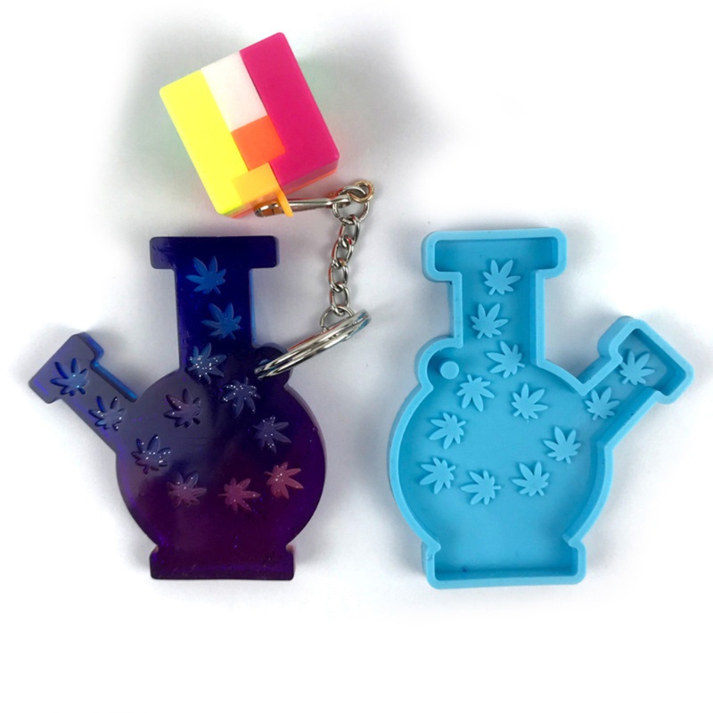 Khuôn Silicone Làm Móc Khóa / Kẹo / Sô Cô La Hình Chiếc Lá DIY