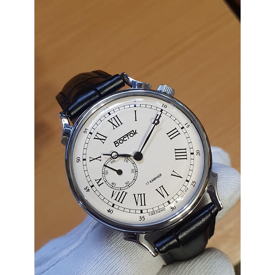 Đồng hồ Nga Vostok 581883. Đồng hồ nam Vostok máy cơ lên giây, size mặt 38, size dây 18