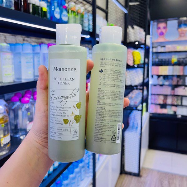 Nước Hoa Hồng Mamonde Toner Diếp Cá Màu Xanh Cho Da Dầu Mụn