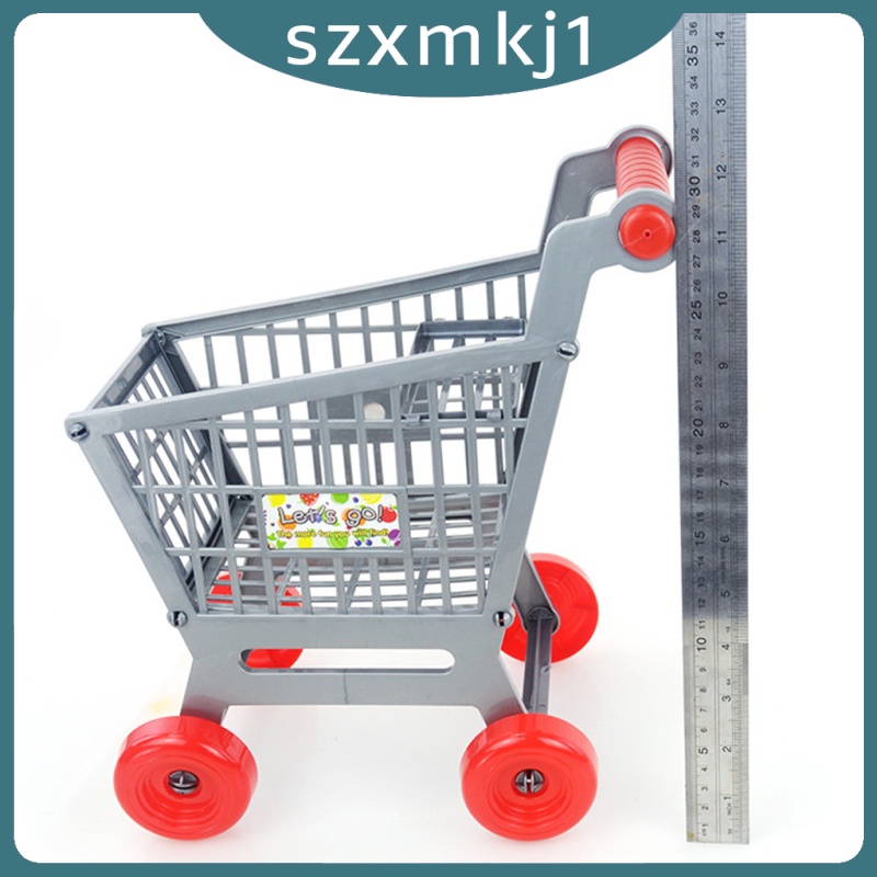 Đồ Chơi Xe Đẩy Mua Sắm Mini Màu Xám Cho Trẻ Em