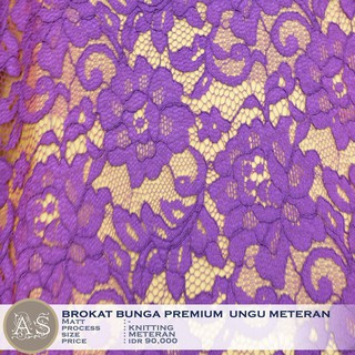 Vải Brokate PREMIUM VIOLET KEBAYA tốt nghiệp