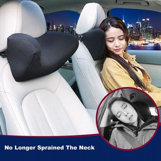 Car Headrest Neck Pillow Sleeping Rest Memory Cotton(Black)