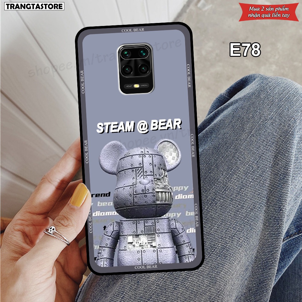 Ốp Xiaomi Redmi Note 9 / Note 9s / Note 9 Pro in hình gấu Bearbrick,Metal Style,Doremon siêu dễ thương chất lượng
